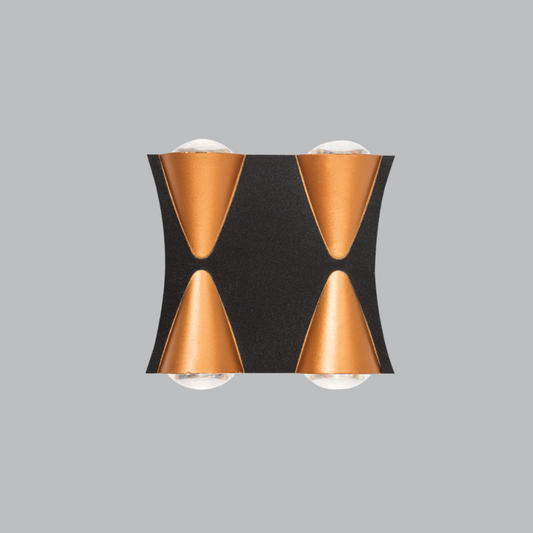 Bright Star L555 BK/GOLD 4W LED WALL BRACKET UP&DOWN IP54 3000K
