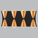 L556 Bright Star BK/GOLD 8W LED WALL BRACKET UP&DOWN IP54 3000K