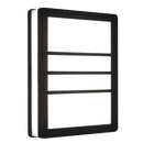 L561 Bright Star BLACK 20W LED PLASTIC OPAL PC GRID COVER IP54 3000K