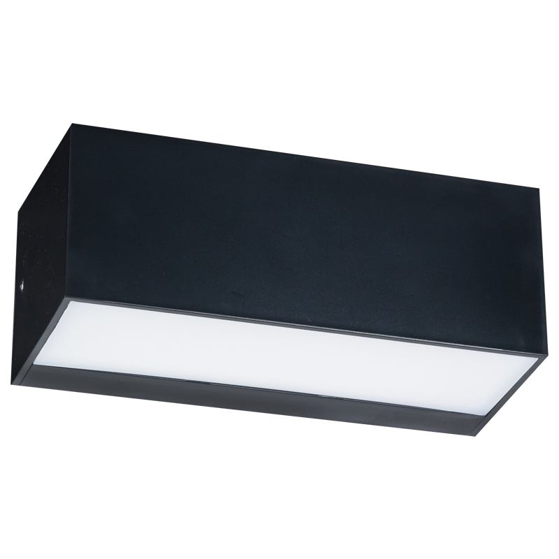 Bright Star L566 BLACK 12W LED UP&DOWN WH PC COVER IP65 CCT 700 LUMEN