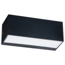 L566 Bright Star BLACK 12W LED UP&DOWN WH PC COVER IP65 CCT 700 LUMEN