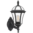 L568 Bright Star BLACK 6 PANEL UP FACING POLY BASE CLEAR PC IP44 1X11W ES