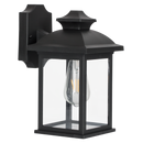 L570 Bright Star BLACK 4 PANEL DOWN POLY BASE CLEAR PC IP44 1X11W ES