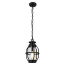 L573 Bright Star BLACK ALU & CLEAR GLASS PENDANT IP44 1X60W ES