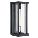 L574 Bright Star BLACK ALU & CLEAR GLASS WALL MOUNT IP44 1X60W ES