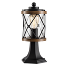 Bright Star L577 BLACK ALU & CLEAR GLASS PILLAR IP44 1X60W ES