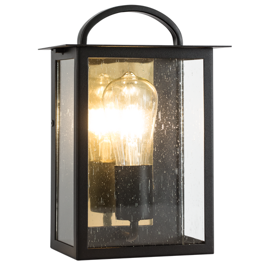 Bright Star L579 BK/GD METAL 1/2 LATERN SPECKLED GLASS IP44 1X60W ES