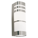 Bright Star L607 STAINLESS WALL BRACKET S/S WH POLY COVER IP44 1X 11W ES