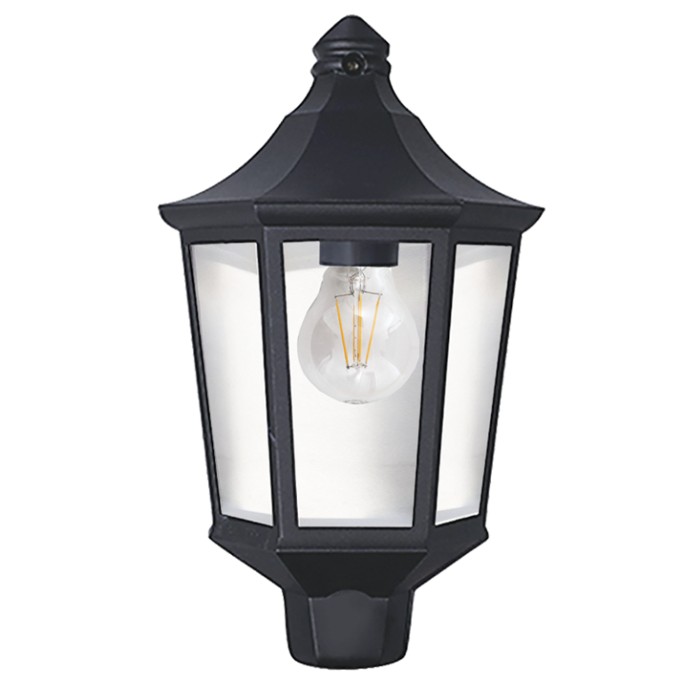 Bright Star L9009 BLACK BK PVC 3 PANEL HALF 11W ES