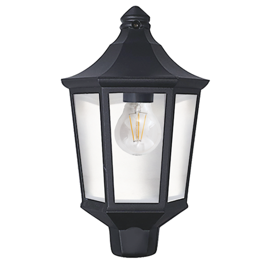 Bright Star L9009 BLACK BK PVC 3 PANEL HALF 11W ES