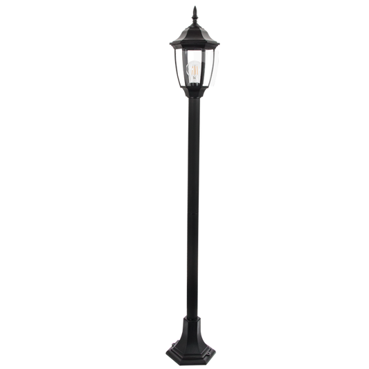 Bright Star LFL035 BLACK 6 PANEL 1HEAD POLY BASE 1X11W ES 1263MM
