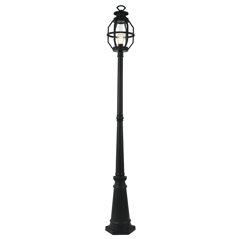Bright Star LFL039 BLACK ALU WITH CLEAR GLASS IP44 1X60W ES 2230MM