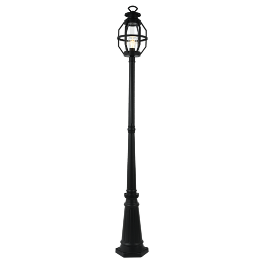 Bright Star LFL039 BLACK ALU WITH CLEAR GLASS IP44 1X60W ES 2230MM