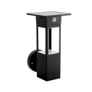 LS024 Bright Star MATT BK SOLAR LED SENSOR WALL LAMP IP44 3.3W LED 3000K