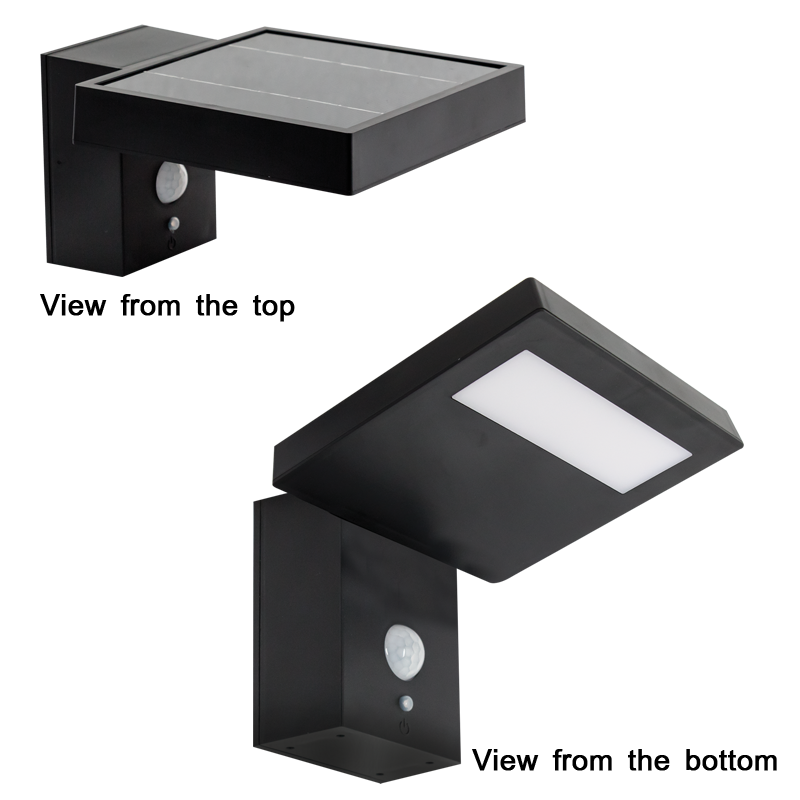Bright Star LS026 MATT BK SOLAR LED SENSOR WALL LAMP 3.3W LED 3000K IP44