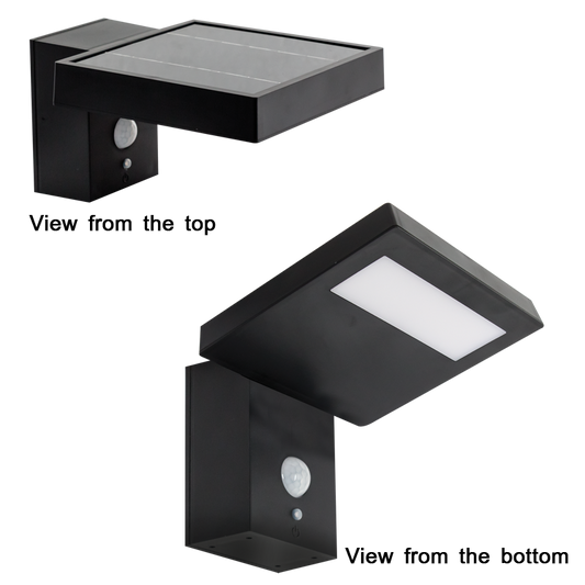 Bright Star LS026 MATT BK SOLAR LED SENSOR WALL LAMP 3.3W LED 3000K IP44