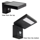 Bright Star LS026 MATT BK SOLAR LED SENSOR WALL LAMP 3.3W LED 3000K IP44