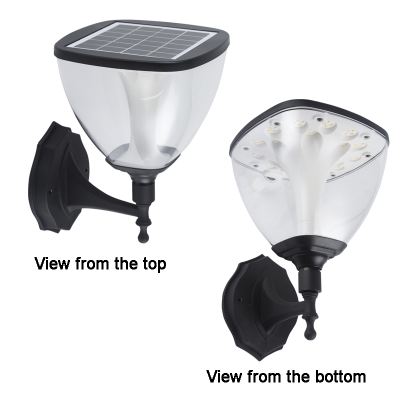 Bright Star LS030 BLACK SOLAR LED SENSOR WALL LIGHT IP54 3.3W LED CCT