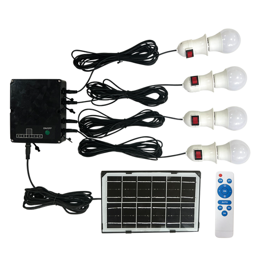 Bright Star LS033 SOLAR SOLAR OUTDOOR KIT+LED BULB+REMOTE 4X3W 6500K