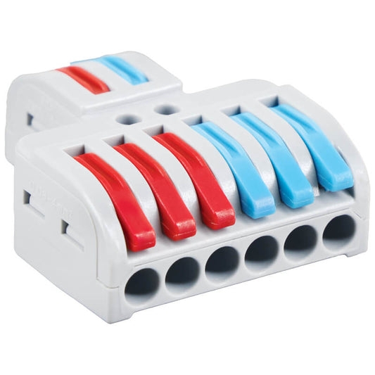 Major Tech 2-Pole Splitter Terminal Block | 32A | 450V | Screwless Connector