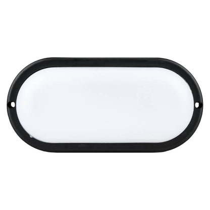 Major Tech 18W Oval LED Bulkhead | Black Finish | 1620 Lumens | IP54 Weatherproof