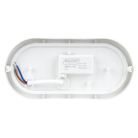 Major Tech 18W Oval LED Bulkhead | 1620 Lumens | IP54 Weatherproof