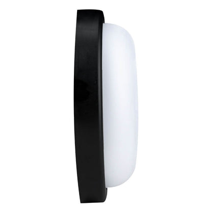 Major Tech 12W Round LED Bulkhead | Black Finish | 1080 Lumens | IP54 Weatherproof