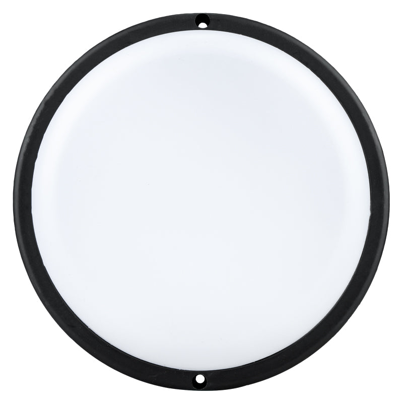 Major Tech 18W Round LED Bulkhead | Black Finish | 1620 Lumens | IP54 Weatherproof