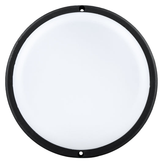 Major Tech 18W Round LED Bulkhead | Black Finish | 1620 Lumens | IP54 Weatherproof