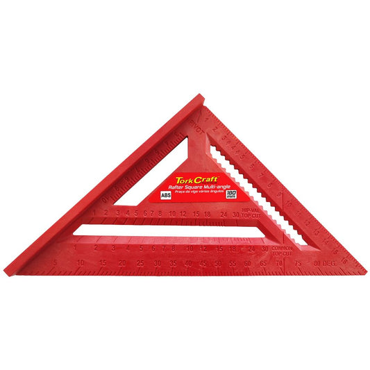 Tork Craft 180mm Heavy-Duty ABS Plastic Rafter & Speed Square with Scribe Guides – ME09180