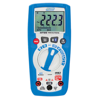 Major Tech 600V AC/DC True RMS Bluetooth Digital Multimeter – MT26