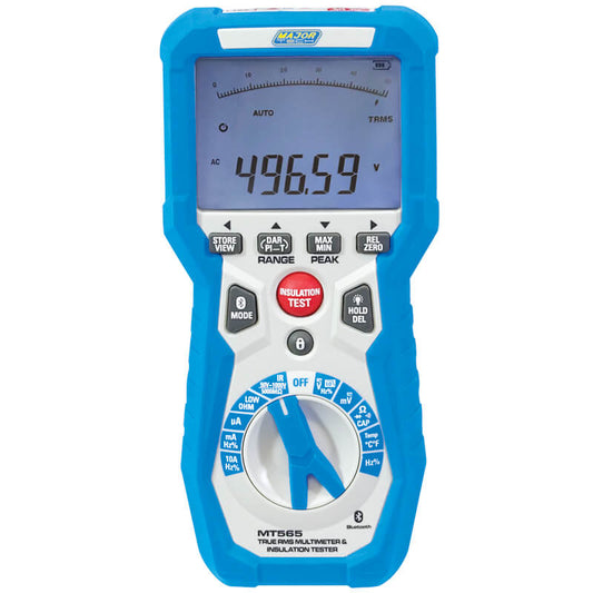 Major Tech Bluetooth Insulation Tester & True RMS Multimeter + FREE Water Bottle – MT565