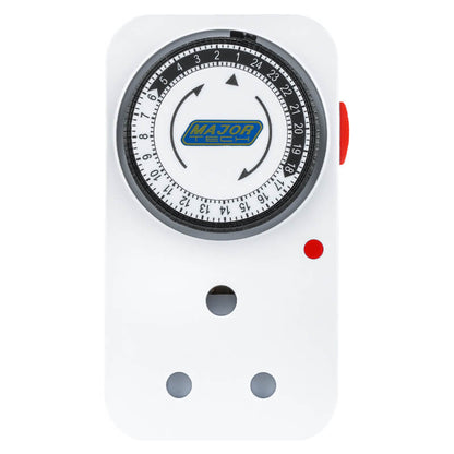 Major Tech 24-Hour Analogue Programmable Timer | 3500W Energy Saving Plug