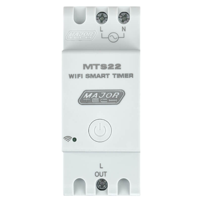 Major Tech 30A Smart Wi-Fi & Bluetooth DIN Rail Timer | 4400W Programmable Switch