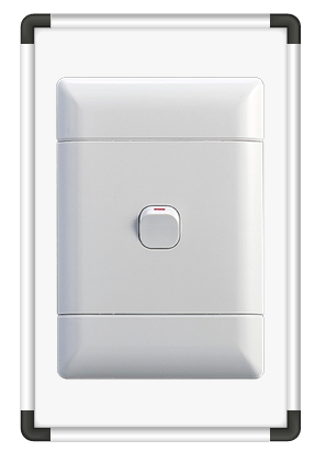 NEU 4x2 2-Lever 1-Way Switch - White (NES2142)
