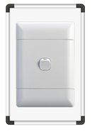 NEU 4x2 2-Lever 1-Way Switch - White (NES2142)