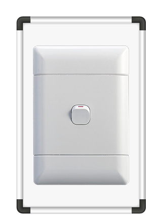 NEU 4x2 3-Lever 1-Way Switch - White (NES3142)
