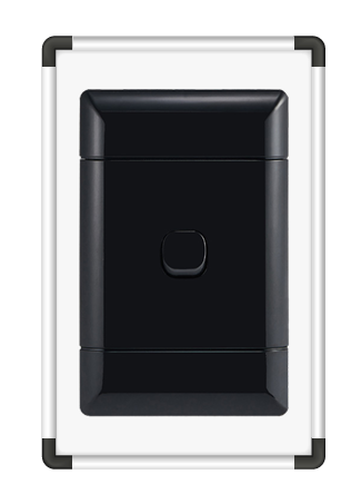 NEU 4x2 1-Lever 1-Way Switch - Black (NESB1142)