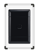 NEU 4x2 1-Lever 1-Way Switch - Black (NESB1142)