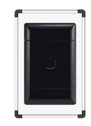 NEU 4x2 2-Lever 1-Way Switch - Black (NESB2142)