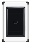 NEU 4x2 3-Lever 1-Way Switch - Black (NESB3142)