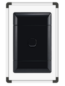 NEU 4x2 4-Lever 1-Way Switch - Black ( NESB4142)