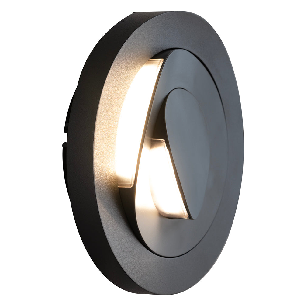 Eurolux Moov 7.8W Integrated LED Outdoor Wall Light (Dark Grey, 3000K, IP54) – O652