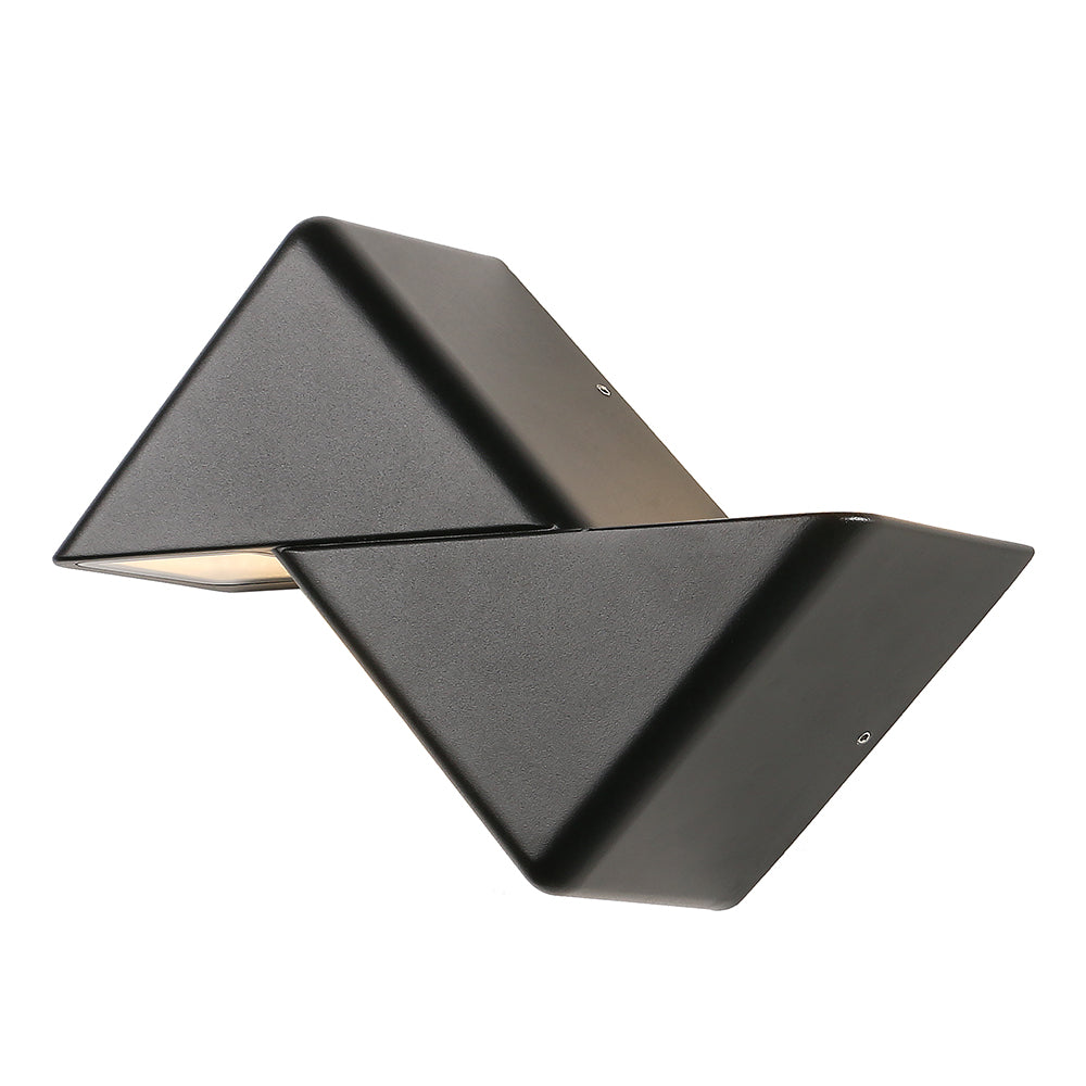 Eurolux Triat 12W Integrated LED Outdoor Wall Light (Black, 3000K, IP65) – O665