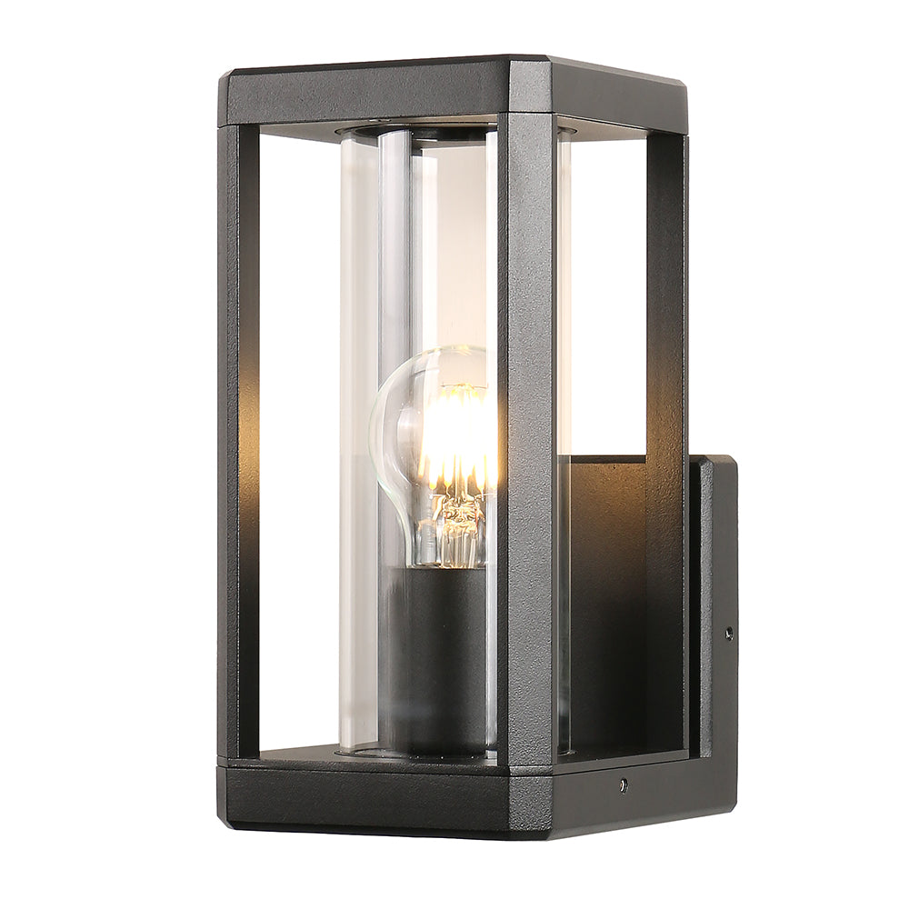 Eurolux Bhok Ali Square Outdoor Wall Light E27 (Black, IP54) – O666
