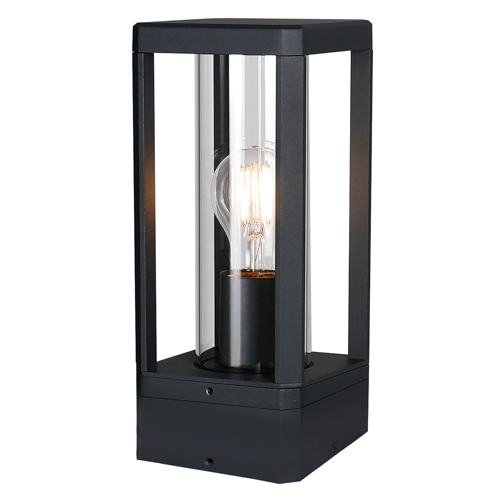 Eurolux Bhok Ali Square Outdoor Post Top Light E27 (Black, IP54) – O667