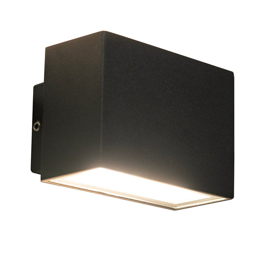 Eurolux Dual 2x3W Integrated LED Outdoor Wall Light (Black, 4000K, IP54) – O677