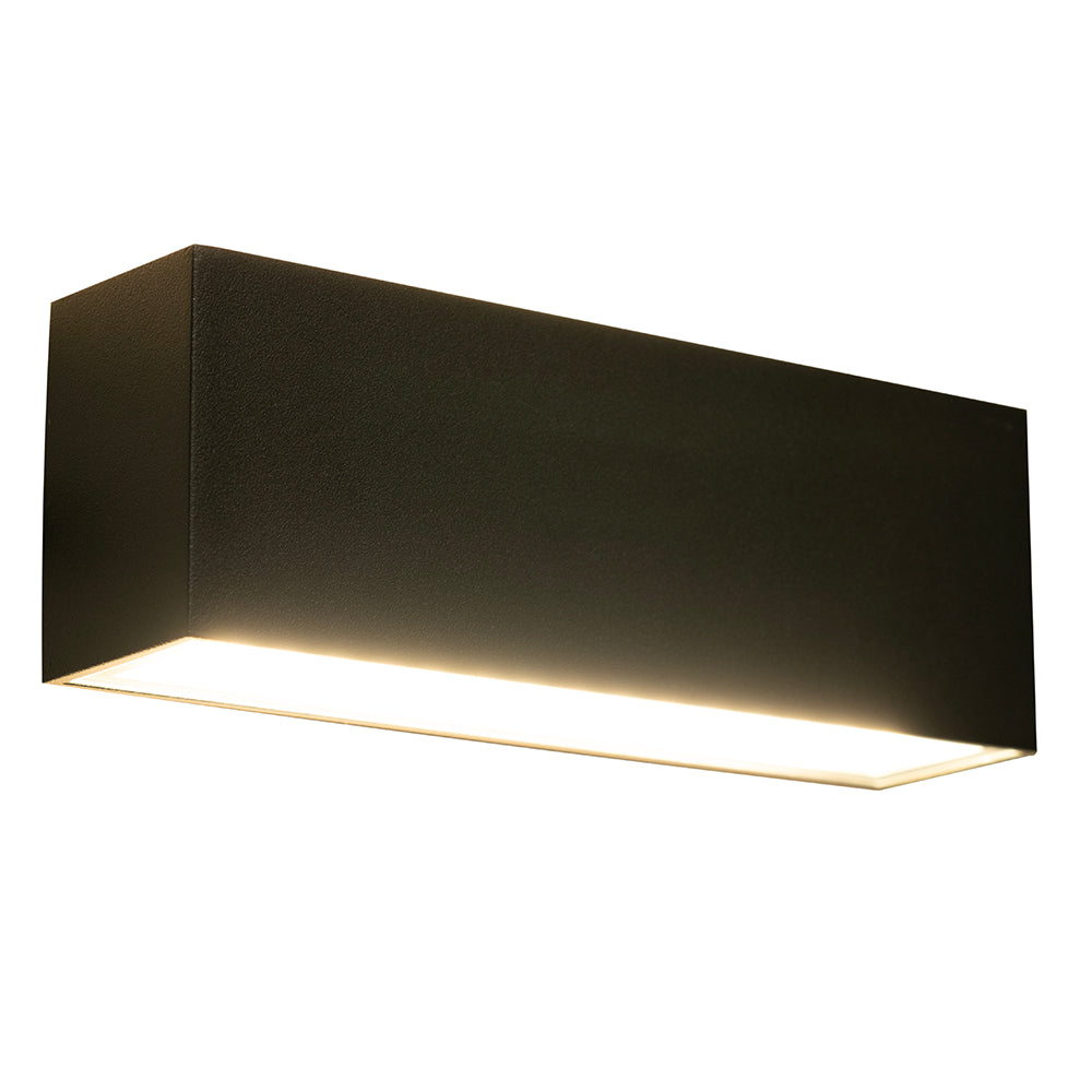 Eurolux Dual 2x6W Integrated LED Outdoor Wall Light (Black, 4000K, IP54) – O678