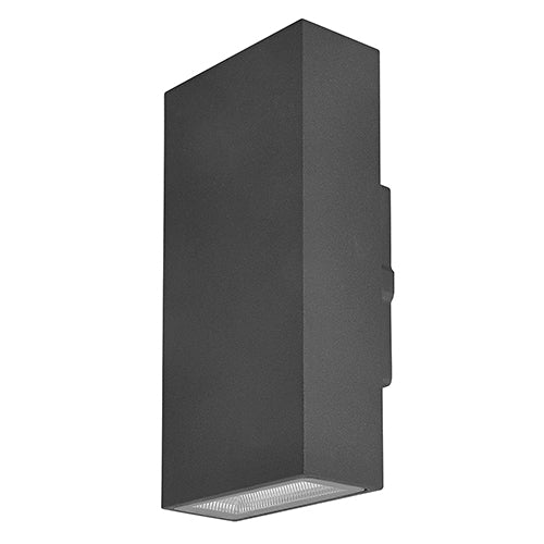 Eurolux Verti 2x6W Integrated LED Outdoor Wall Light (Black, 4000K, IP54) – O679