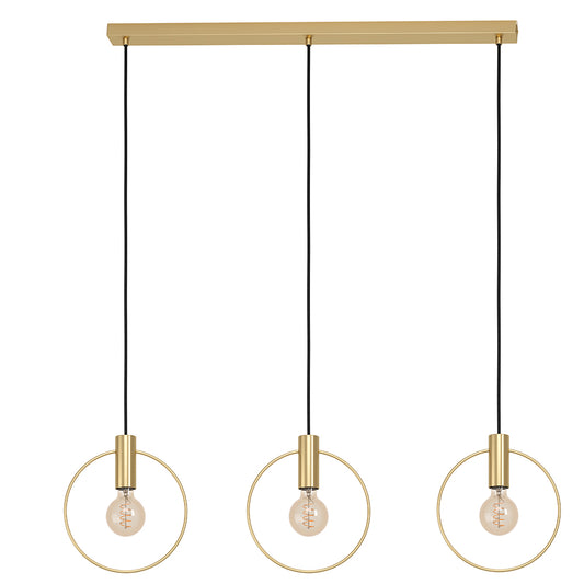 Eurolux Manizales 3-Light E27 Pendant Light (Brushed Brass Finish) – P1347